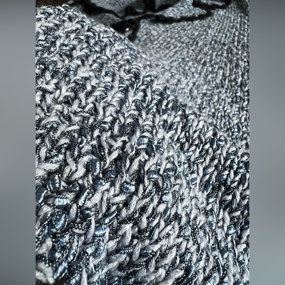 CLEO • petites knit ribbon blue cardigan textured cozy grandmacore cottagecore - Picture 5 of 16